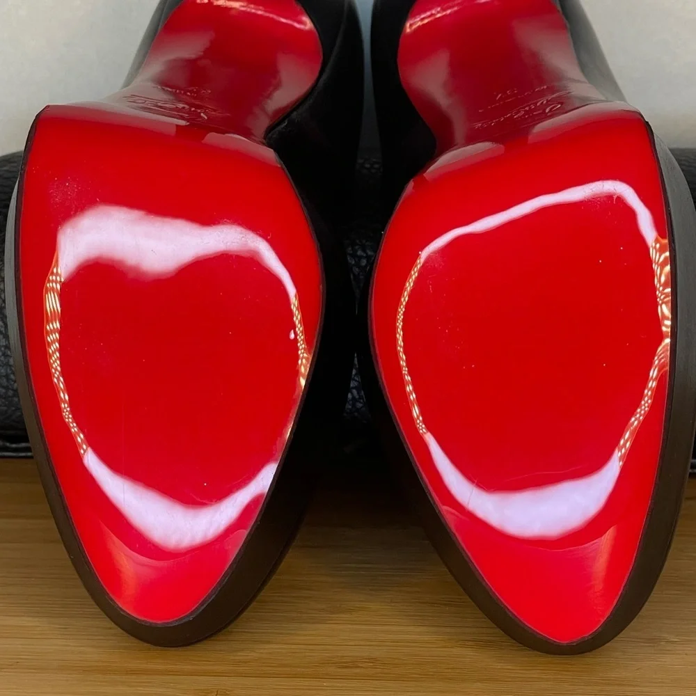 Christian Louboutin Daffodil 160 black kid leather 35.5 ultra platform Stiletto
